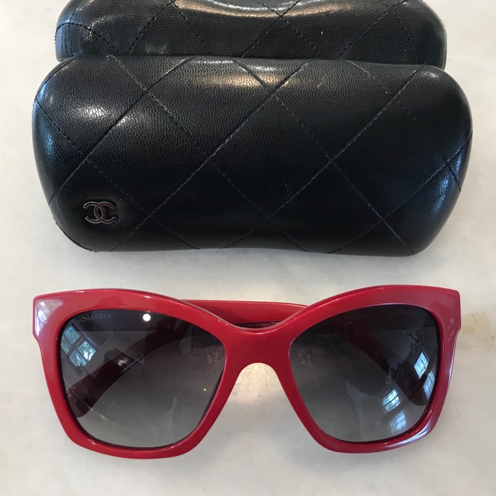 Authentic Red CHANEL sunglasses - great condition